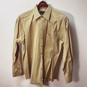 Perry Ellis Portfolio Beige Dress Shirt - 17 34/45